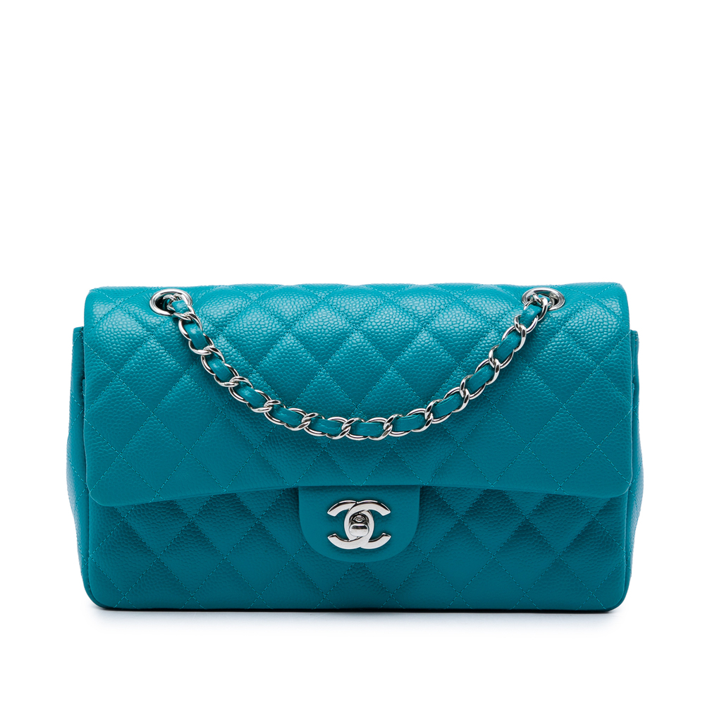 Pre-Loved Chanel Medium Classic Iridescent Caviar Double Flap